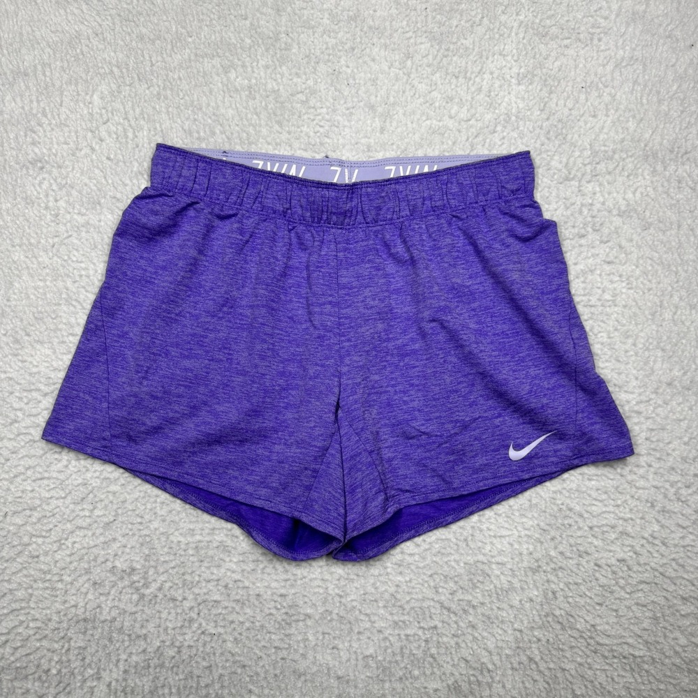 Nike Dri-FIT Purple Athletic Shorts Elastic Waist Drawstring Women's Size M